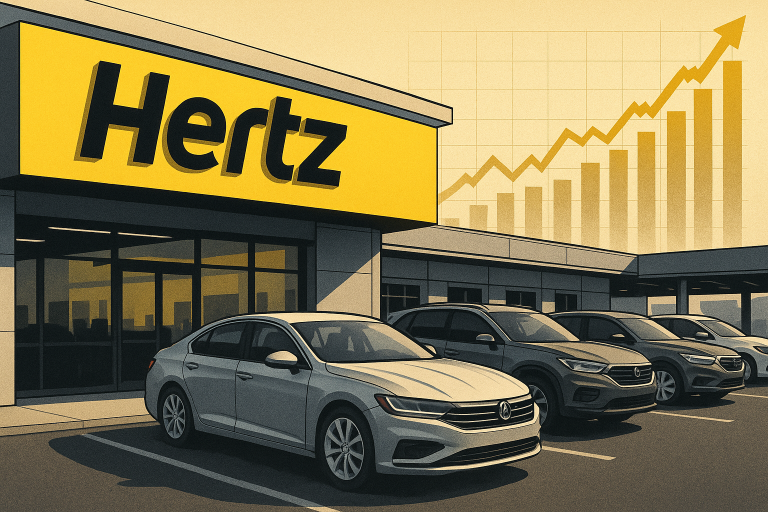 Hertz stock jump nearly 40% after returning to profitability